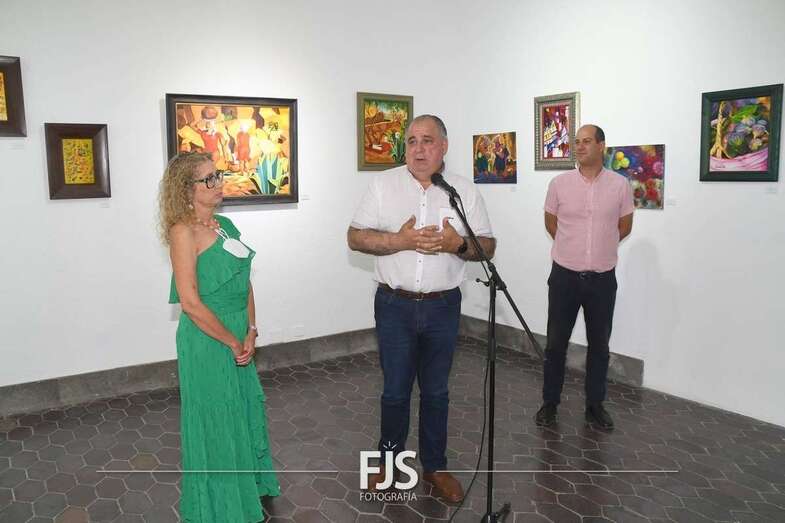 Momento de la inauguración de la exposición/Francisco Javier Santana.